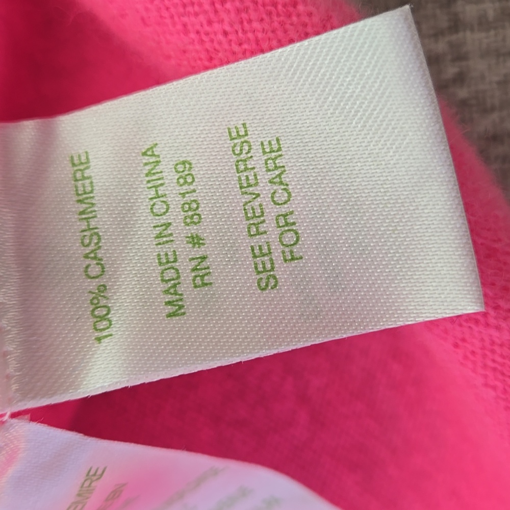 Lilly Pulitzer Cashmere Hot Pink Sweater - Picture 5 of 10